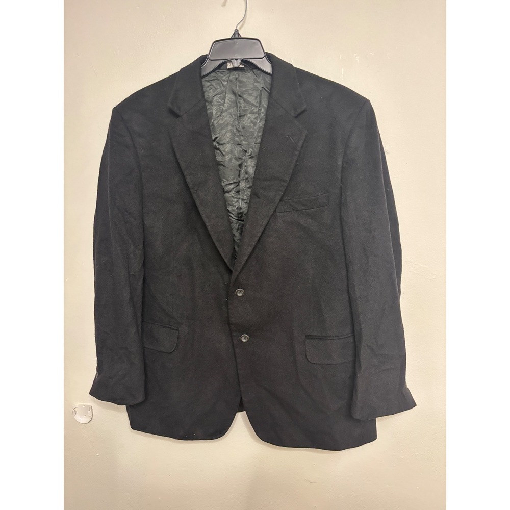 Jos A Bank Mens 100% Cashmere Blazer Sport Coat Black 2 Button Double Vent